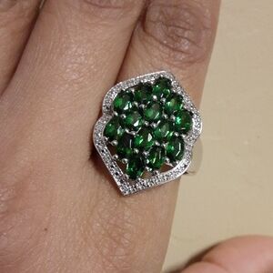 925 Chrome Diopside Ring.